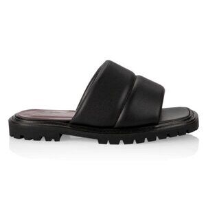 STAUD Vegan leather padded Astro Slides Women's Size 7 European Size 38